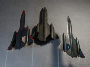 Lockheed sr-71 blackbird lowpoly military jet Modelo 3D