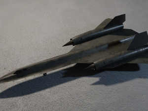 Lockheed sr-71 blackbird lowpoly military jet Modelo 3D