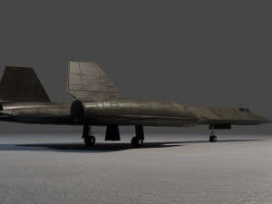 Lockheed sr-71 blackbird lowpoly military jet Modelo 3D