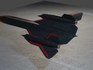 Lockheed sr-71 blackbird lowpoly military jet Modelo 3D