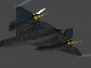 Lockheed sr-71 blackbird lowpoly military jet Modelo 3D
