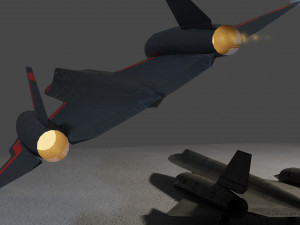 Lockheed sr-71 blackbird lowpoly military jet Modelo 3D