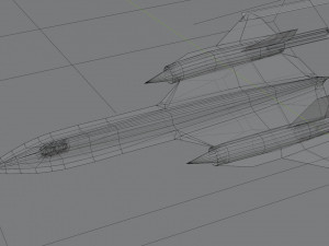 Lockheed sr-71 blackbird lowpoly military jet Modelo 3D