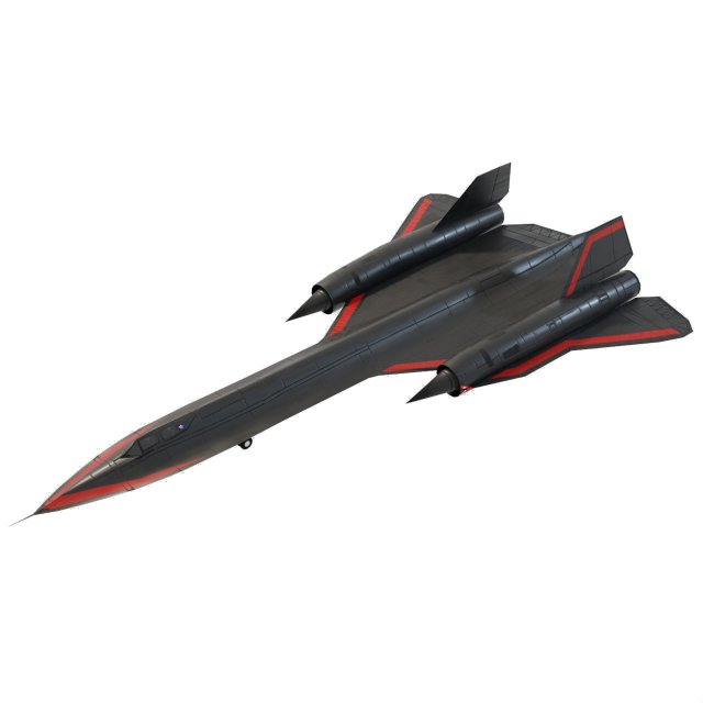 Lockheed sr-71 blackbird lowpoly military jet Modelo 3D .c4d .max .obj .3ds .fbx .stl .blend 