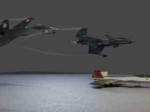 A90 sanda lowpoly concept jet fighter 3D 模型