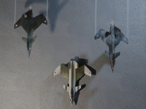 A90 sanda lowpoly concept jet fighter 3D 模型