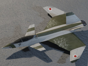A90 sanda lowpoly concept jet fighter 3D 模型