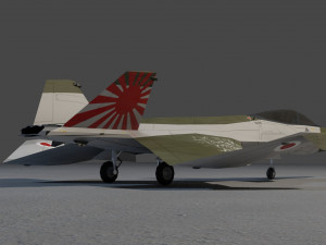 A90 sanda lowpoly concept jet fighter 3D 模型