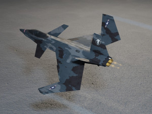 A90 sanda lowpoly concept jet fighter 3D 模型