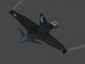 A90 sanda lowpoly concept jet fighter 3D 模型