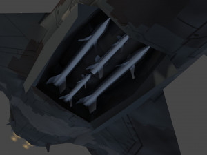 A90 sanda lowpoly concept jet fighter 3D 模型