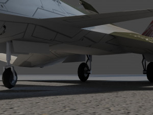 A90 sanda lowpoly concept jet fighter 3D 模型