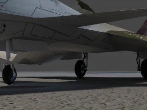 A90 sanda lowpoly concept jet fighter 3D Model