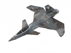 A90 sanda lowpoly concept jet fighter 3D Model