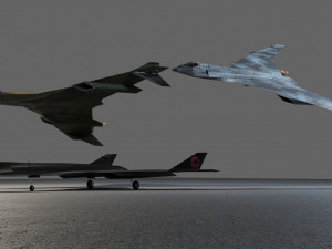 Panavia thunder generic concept lowpoly bomber 3D Model