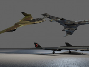 Panavia thunder generic concept lowpoly bomber 3D Model