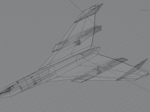 Panavia thunder generic concept lowpoly bomber 3D Model