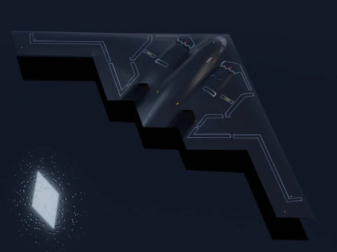 Northrop Grumman B-2 Spirit stealth bomber 3D Model
