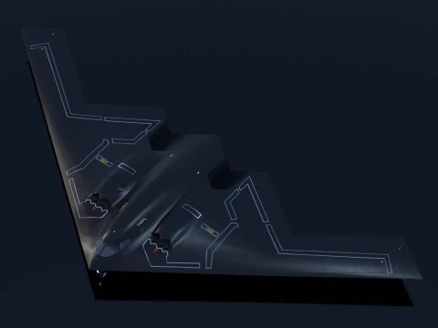 Northrop Grumman B-2 Spirit stealth bomber 3D Model