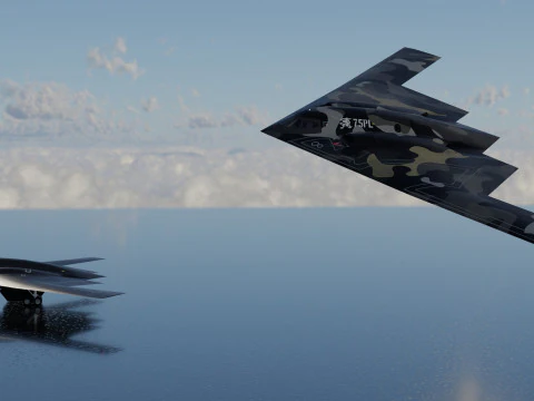 Northrop Grumman B-2 Spirit stealth bomber 3D Model