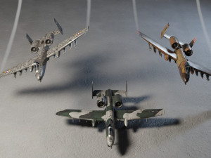 Fairchild Republic A-10 Thunderbolt attack plane Modèle 3D