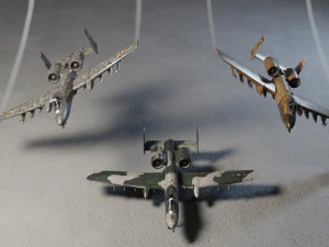 Fairchild Republic A-10 Thunderbolt attack plane 3D Model