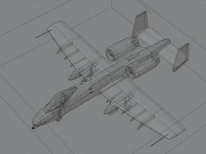 Fairchild Republic A-10 Thunderbolt attack plane 3D Model