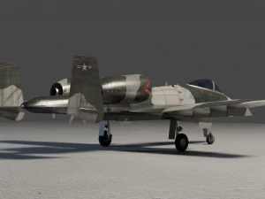 Fairchild Republic A-10 Thunderbolt attack plane 3D Model