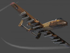 Fairchild Republic A-10 Thunderbolt attack plane 3D Model