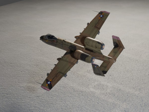 Fairchild Republic A-10 Thunderbolt attack plane Modèle 3D