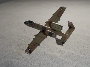 Fairchild Republic A-10 Thunderbolt attack plane 3D Model