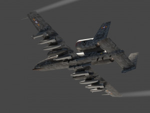 Fairchild Republic A-10 Thunderbolt attack plane Modèle 3D