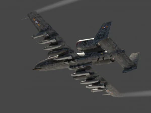 Fairchild Republic A-10 Thunderbolt attack plane 3D Model