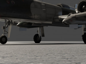 Fairchild Republic A-10 Thunderbolt attack plane Modèle 3D