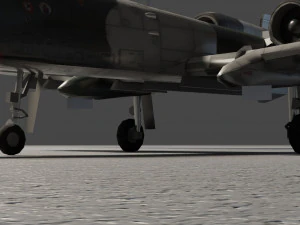 Fairchild Republic A-10 Thunderbolt attack plane 3D Model