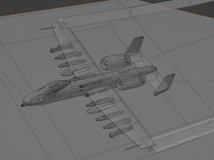 Fairchild Republic A-10 Thunderbolt attack plane Modèle 3D