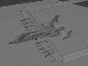 Fairchild Republic A-10 Thunderbolt attack plane 3D Model