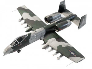 Pesawat serang Fairchild Republic A-10 Thunderbolt Model 3D
