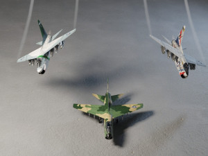 LTV A-7 Corsair II lowpoly attack plane 3D Модель