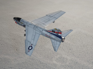 LTV A-7 Corsair II lowpoly attack plane 3D Модель