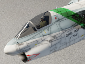 LTV A-7 Corsair II lowpoly attack plane 3D Модель