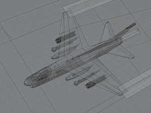 LTV A-7 Corsair II lowpoly attack plane 3D Модель