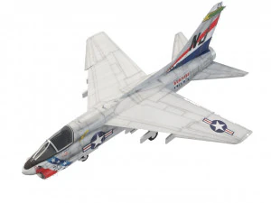 Avião de ataque lowpoly LTV A-7 Corsair II Modelo 3D