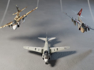 Grumman A-6 Intruder lowpoly attack plane 3D Модель