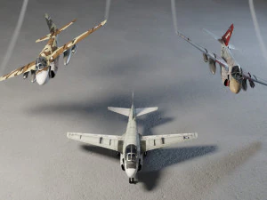 Grumman A-6 Intruder lowpoly attack plane 3D Model
