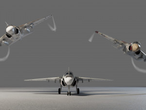Grumman A-6 Intruder lowpoly attack plane 3D Модель