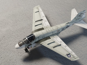 Grumman A-6 Intruder lowpoly attack plane 3D Модель