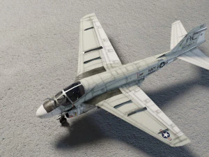 Grumman A-6 Intruder lowpoly attack plane 3D Model