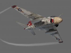 Grumman A-6 Intruder lowpoly attack plane 3D Модель