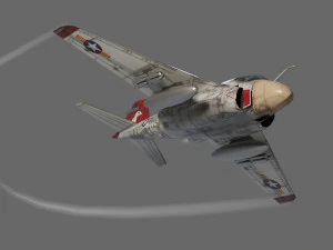 Grumman A-6 Intruder lowpoly attack plane 3D Model